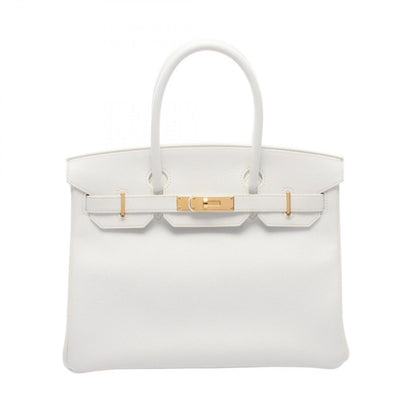 Hermes Handbag Birkin 30 White Leather Calf