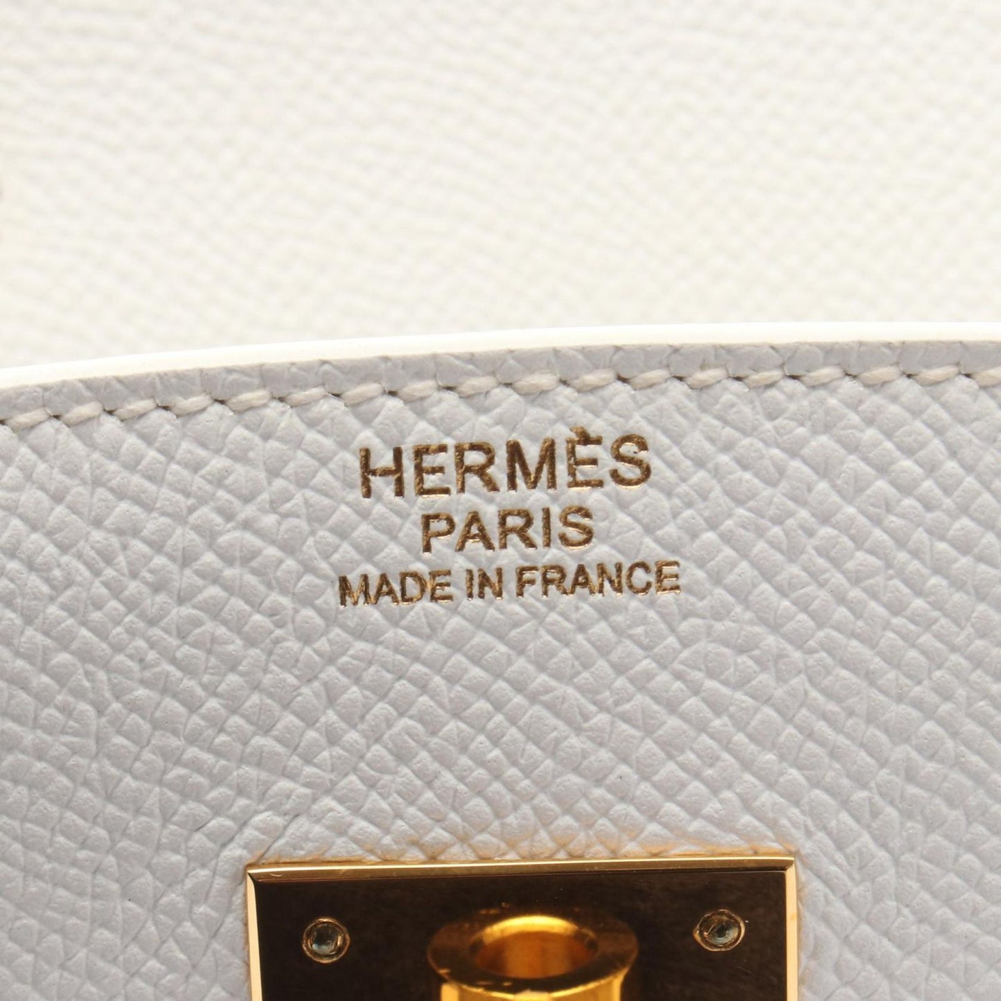 Hermes Handbag Birkin 30 White Leather Calf — view 4
