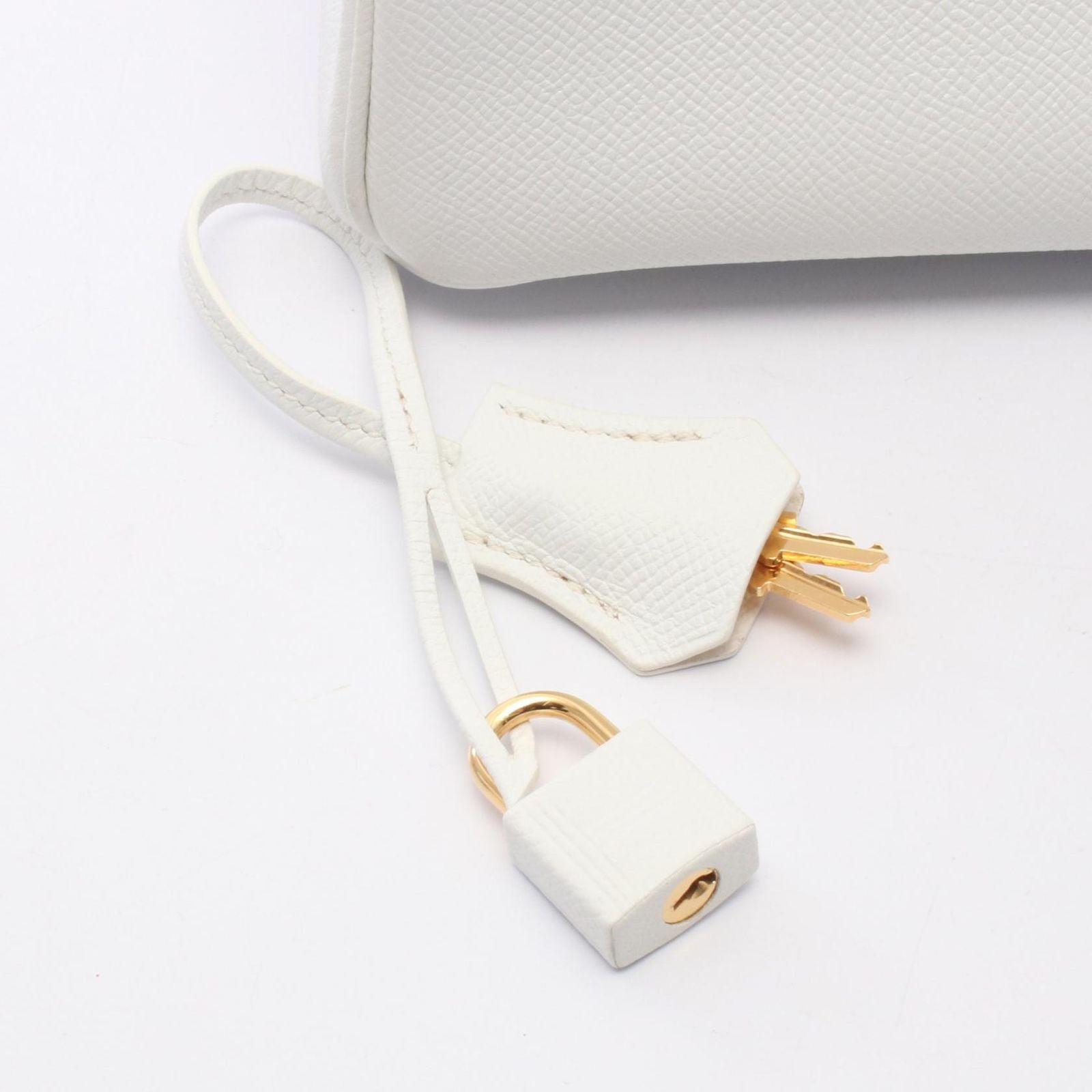 Hermes Handbag Birkin 30 White Leather Calf — view 6