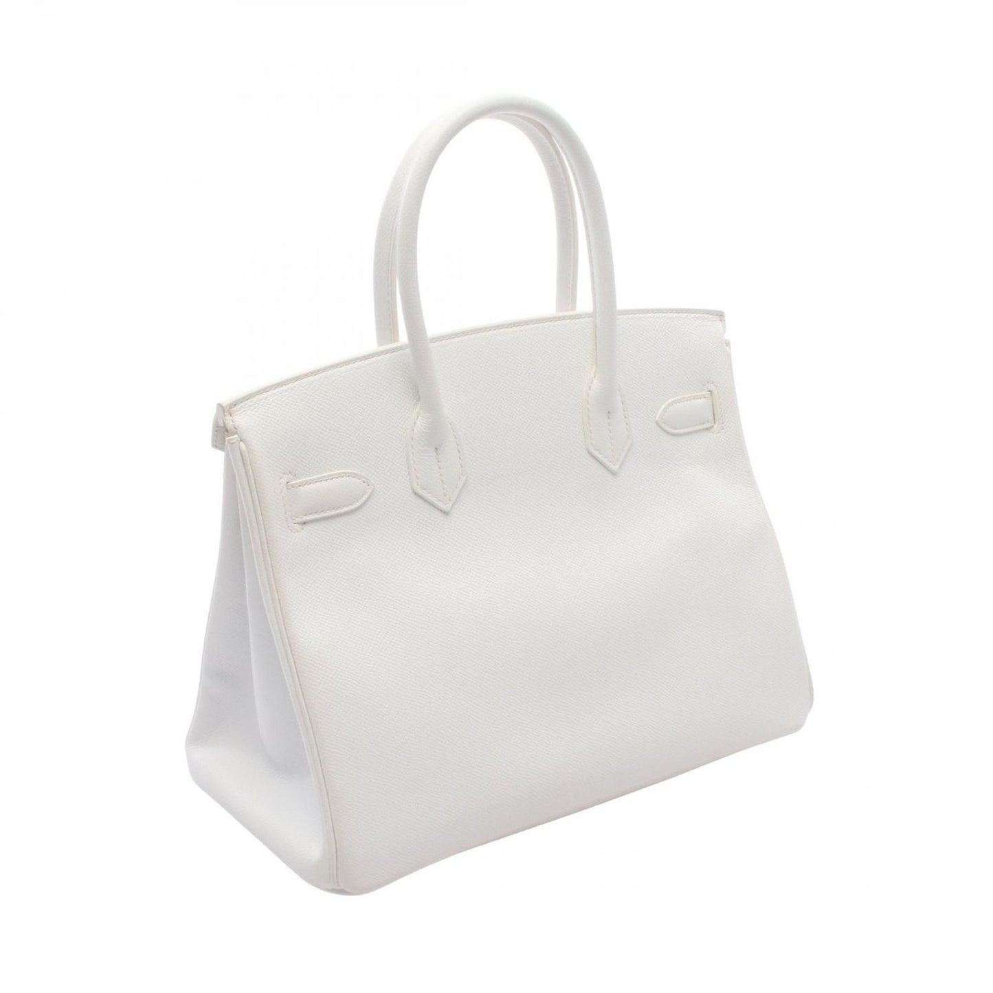 Hermes Handbag Birkin 30 White Leather Calf — view 2