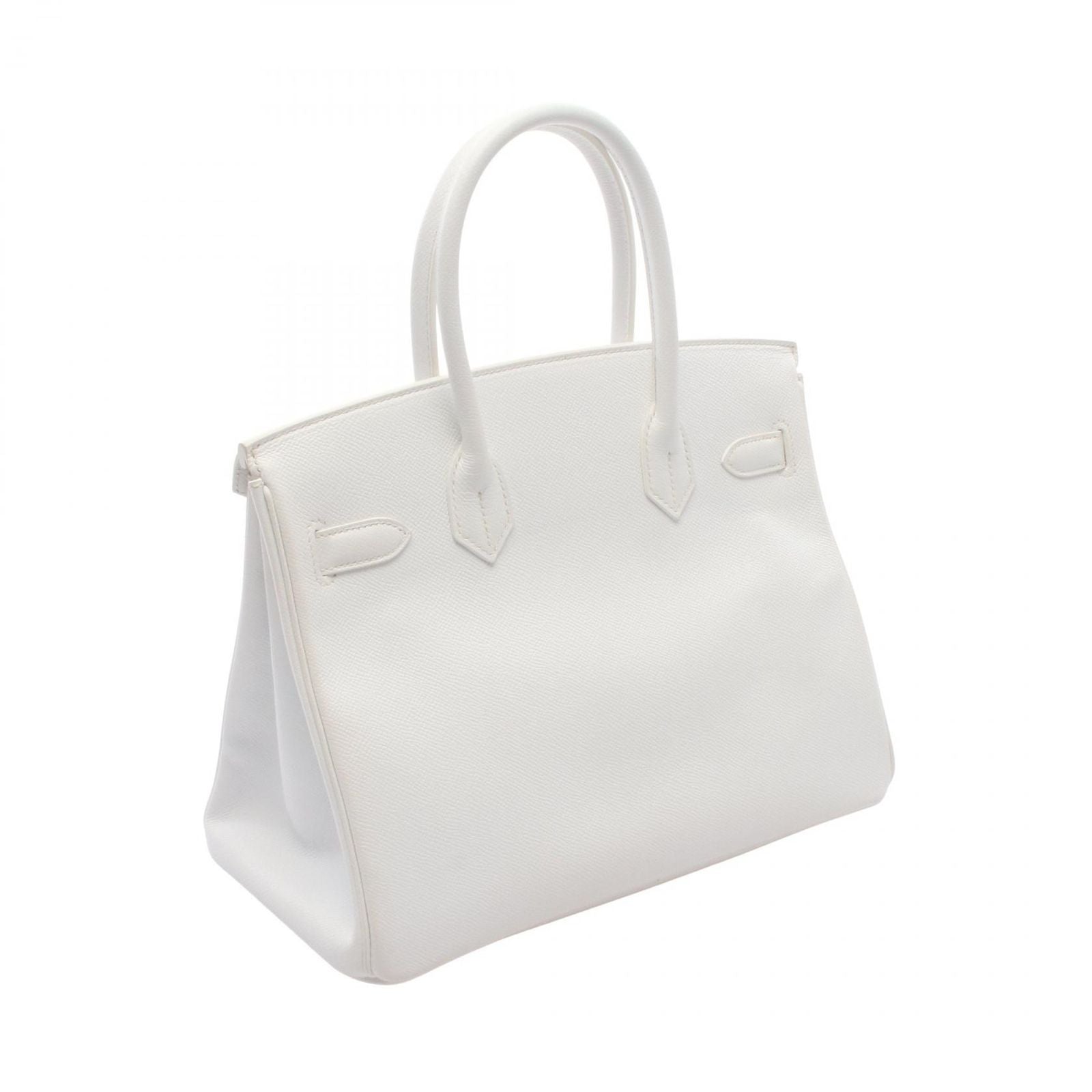 Hermes Handbag Birkin 30 White Leather Calf — view 2