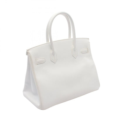 Hermes Handbag Birkin 30 White Leather Calf — view 2