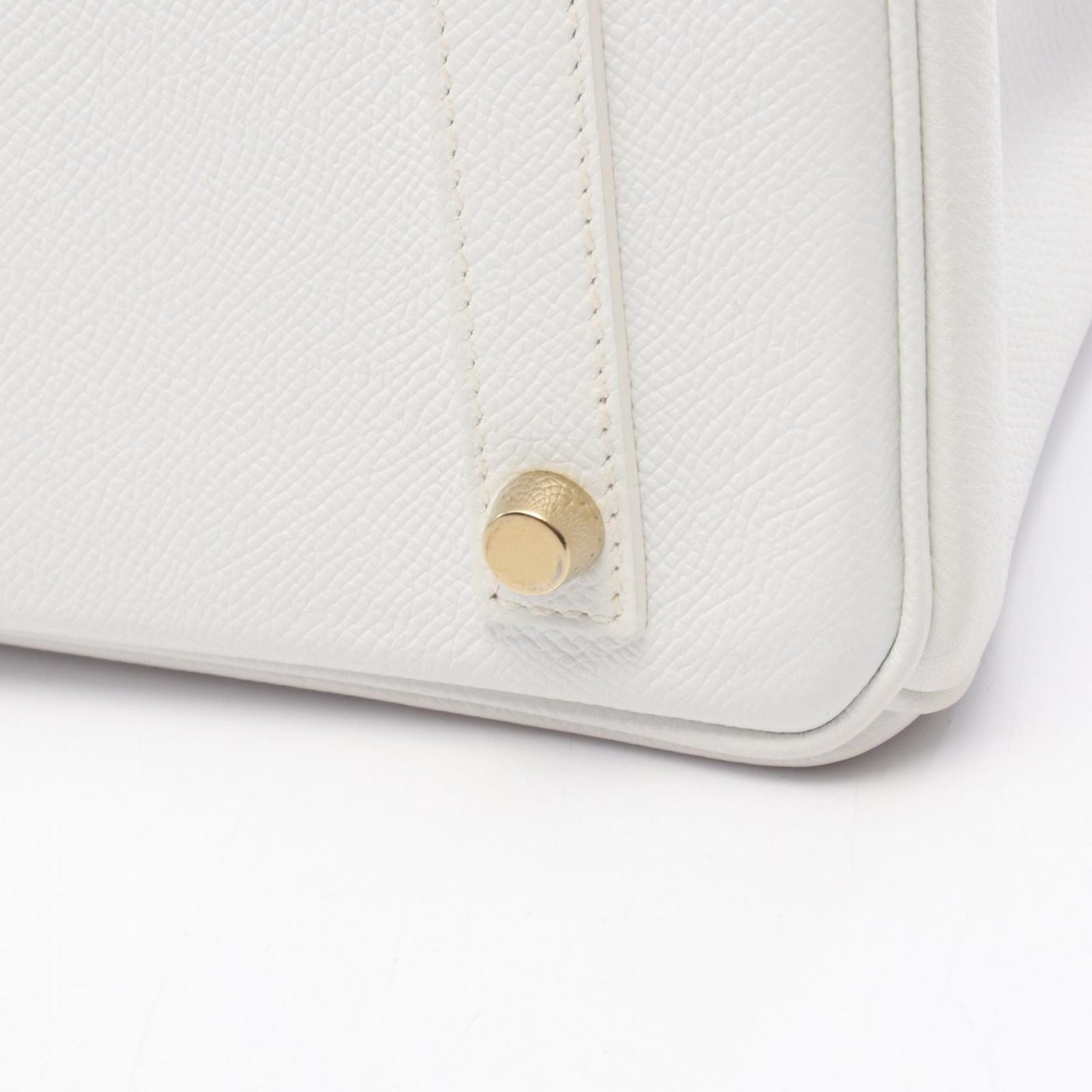 Hermes Handbag Birkin 30 White Leather Calf — view 9