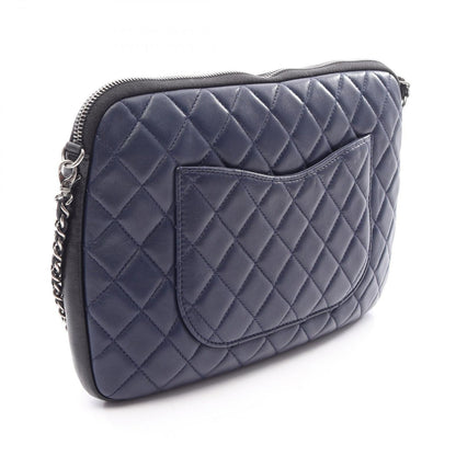 Chanel Shoulder Bag Girl Navy Black Lambskin Chain — view 2