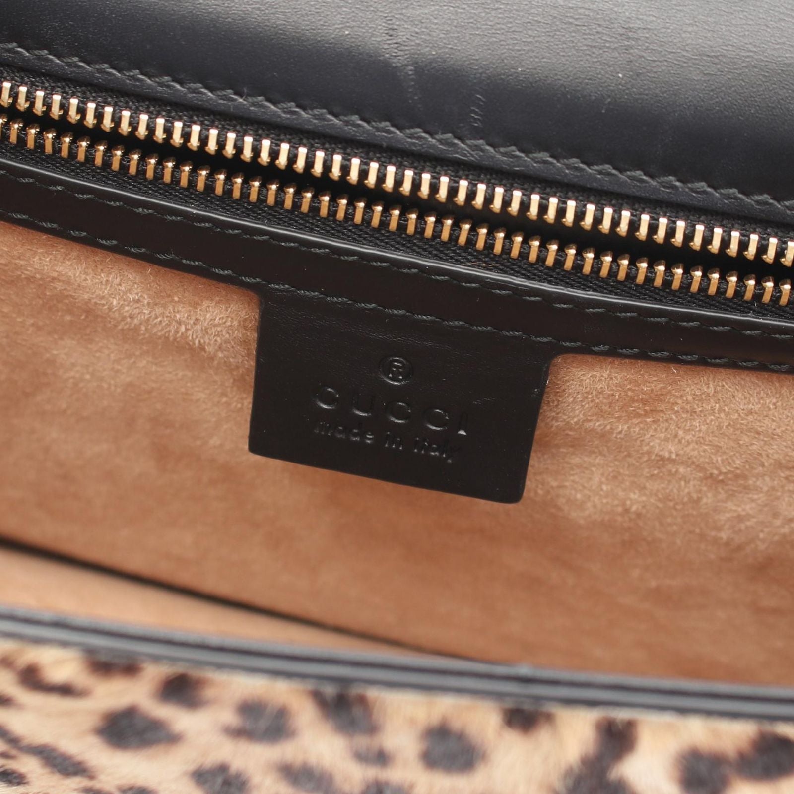 Gucci Shoulder Bag Sylvie Small Web Line 2-Way Beige Leather — view 4