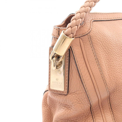 Gucci Shoulder Bag Pink Beige Leather Bamboo — view 7