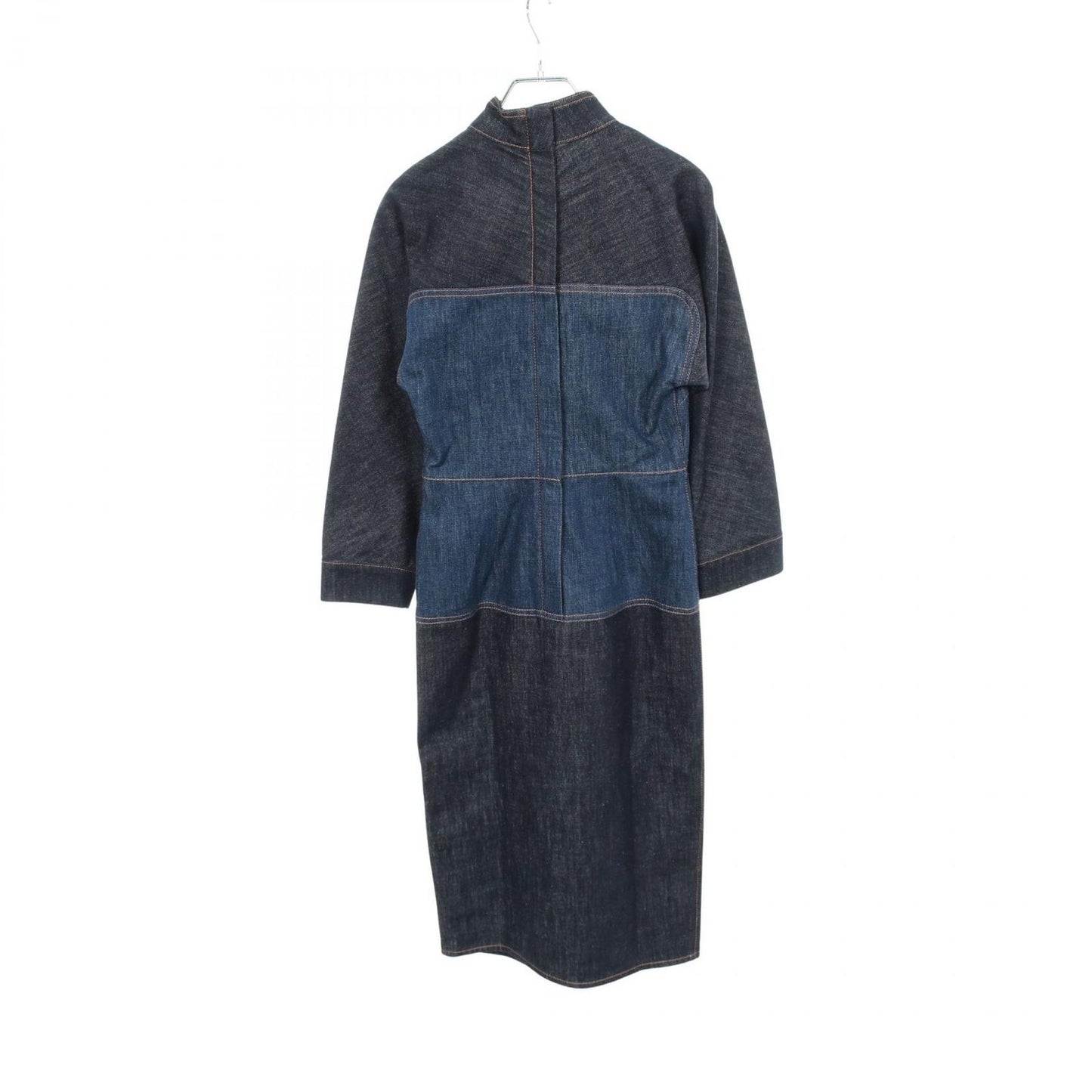 Fendi Dress Stand Color Long Sleeve Denim Cotton — view 2