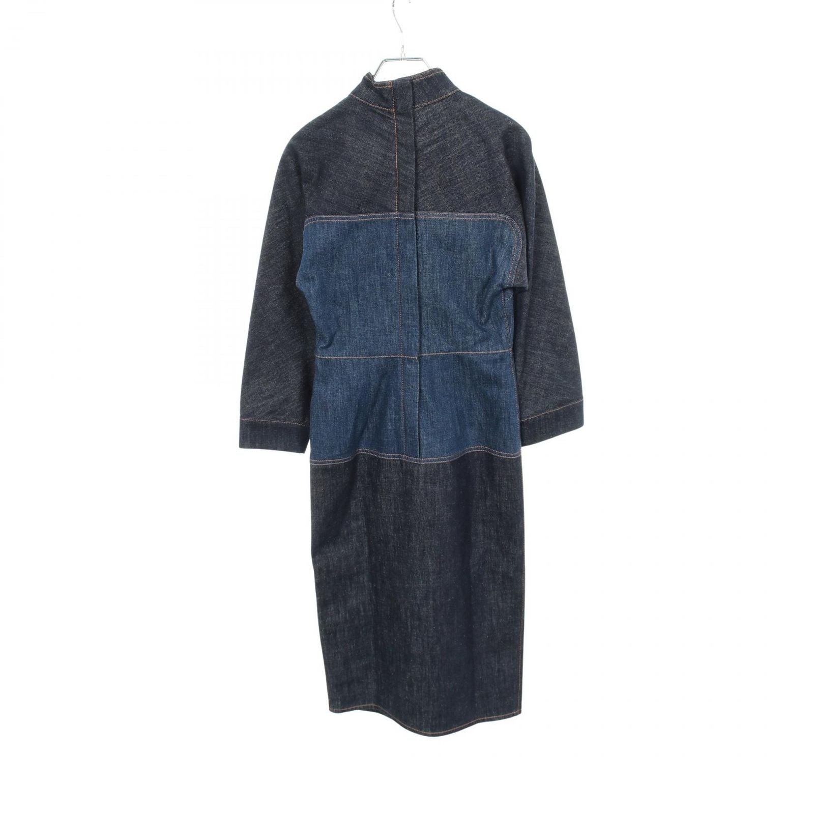 Fendi Dress Stand Color Long Sleeve Denim Cotton — view 2
