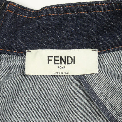Fendi Dress Stand Color Long Sleeve Denim Cotton — view 3