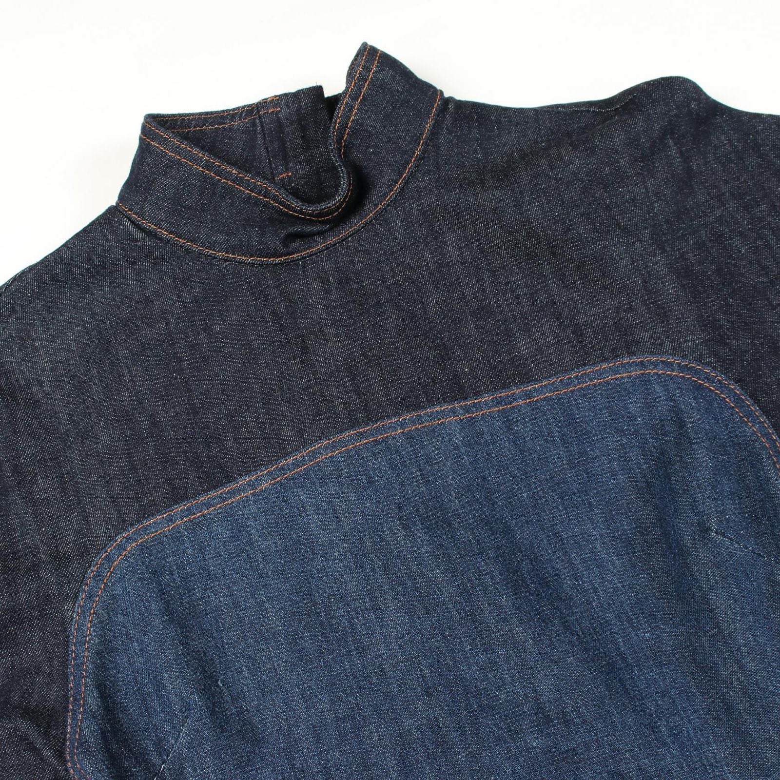 Fendi Dress Stand Color Long Sleeve Denim Cotton — view 6