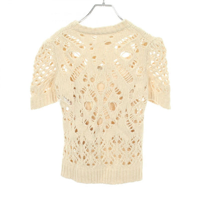 Dior Knit Crochet Short Sleeve Wool Cashmere Sweater — view 2