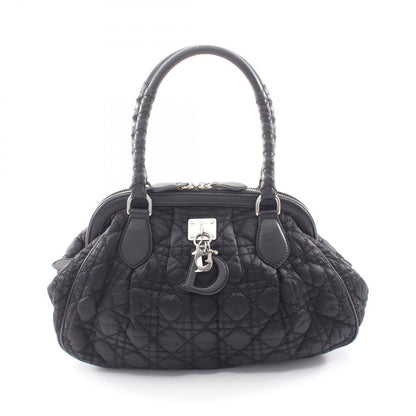 Dior Handbag Cannage Brea Black Nylon Leather