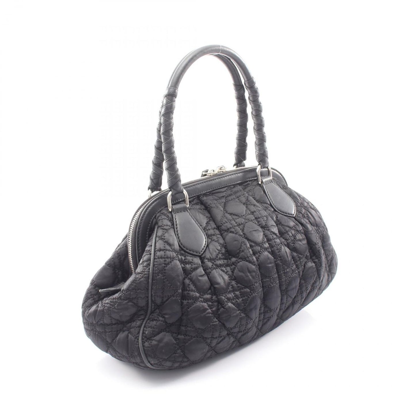 Dior Handbag Cannage Brea Black Nylon Leather — view 2