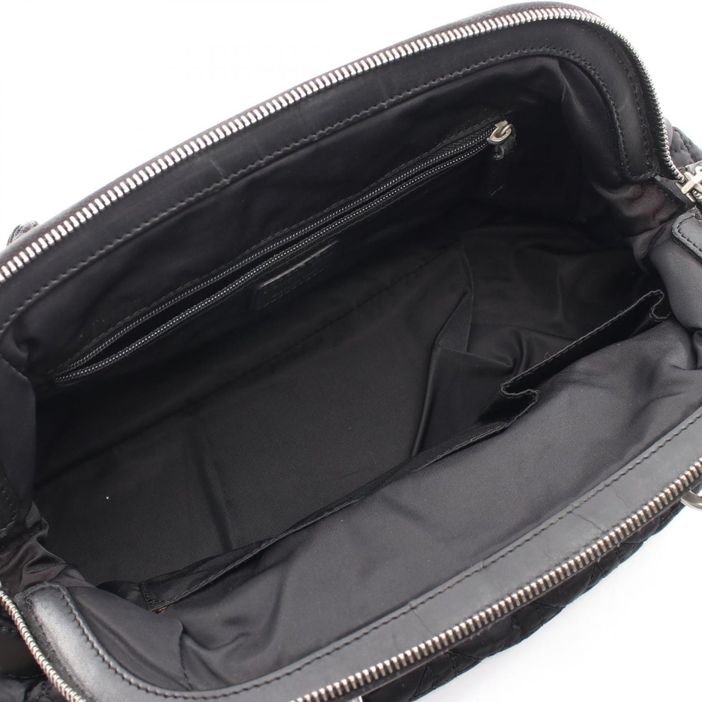 Dior Handbag Cannage Brea Black Nylon Leather — view 3