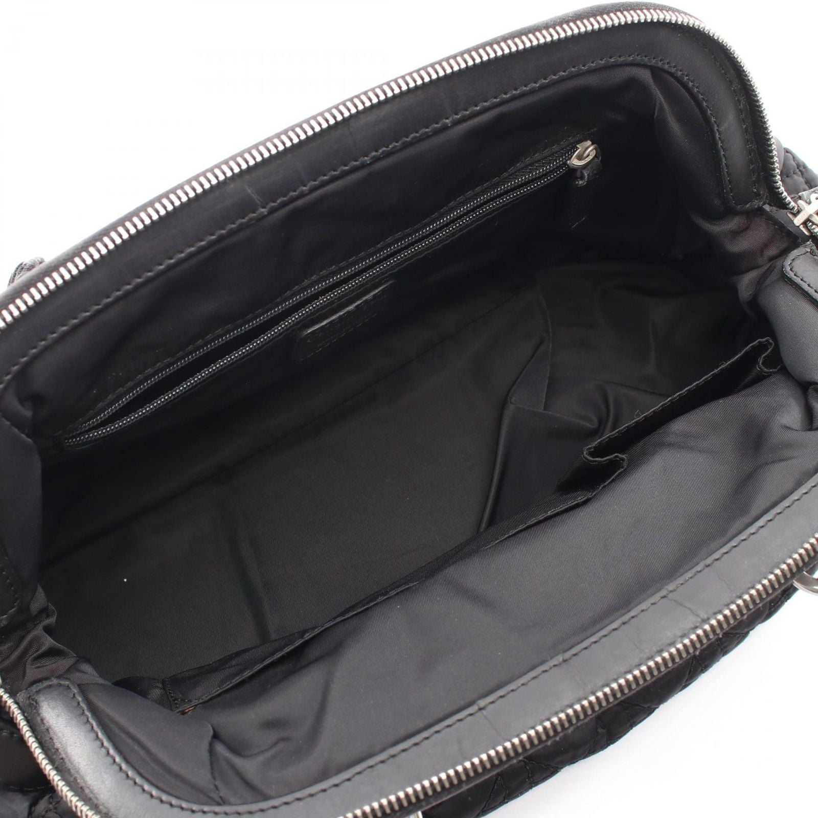 Dior Handbag Cannage Brea Black Nylon Leather — view 3