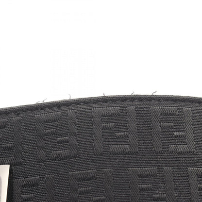 Fendi Tote Zucchino Black Canvas Leather — view 7