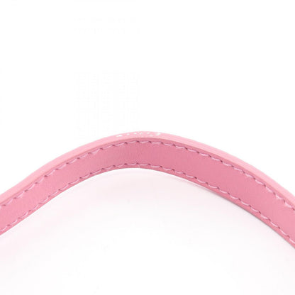 Bvlgari Shoulder Bag Logo Mania Pink Canvas Leather — view 6