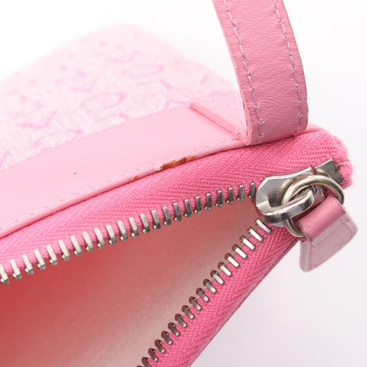 Bvlgari Shoulder Bag Logo Mania Pink Canvas Leather — view 7