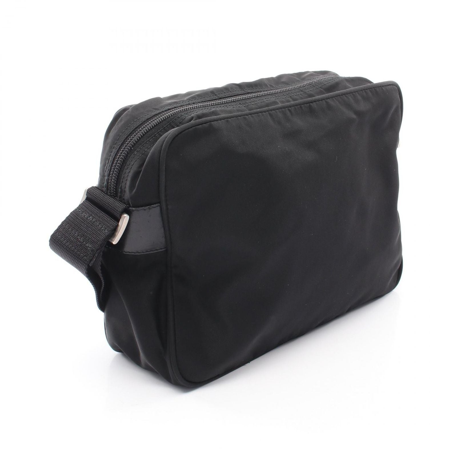 Prada Shoulder Bag Vela Sport Black Nylon Leather Triangle Logo — view 2