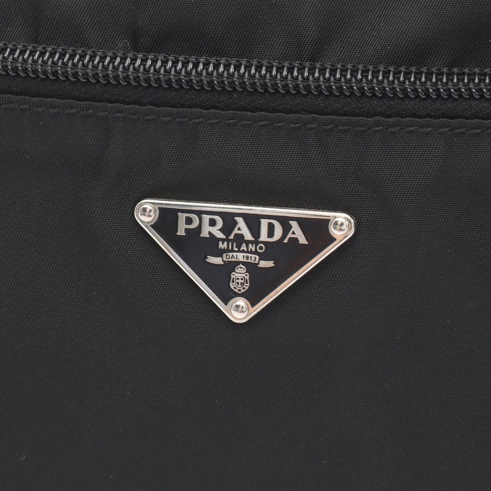 Prada Shoulder Bag Vela Sport Black Nylon Leather Triangle Logo — view 5