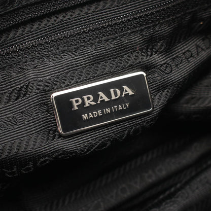Prada Shoulder Bag Vela Sport Black Nylon Leather Triangle Logo — view 4