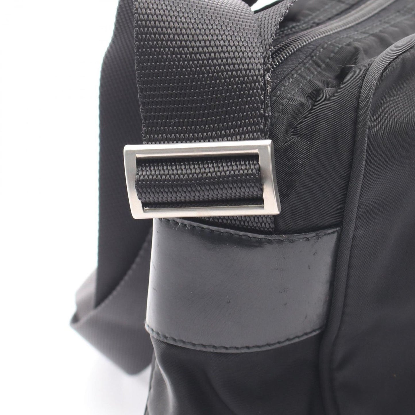 Prada Shoulder Bag Vela Sport Black Nylon Leather Triangle Logo — view 8