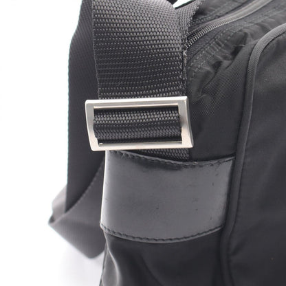 Prada Shoulder Bag Vela Sport Black Nylon Leather Triangle Logo — view 8