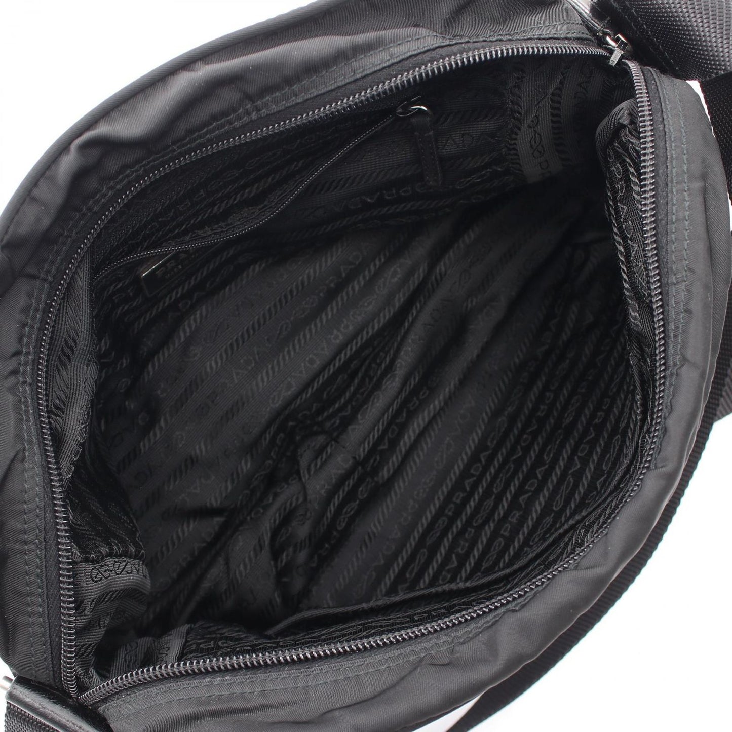 Prada Shoulder Bag Vela Sport Black Nylon Leather Triangle Logo — view 3