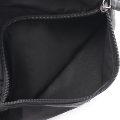 Prada Shoulder Bag Vela Sport Black Nylon Leather Triangle Logo — view 9