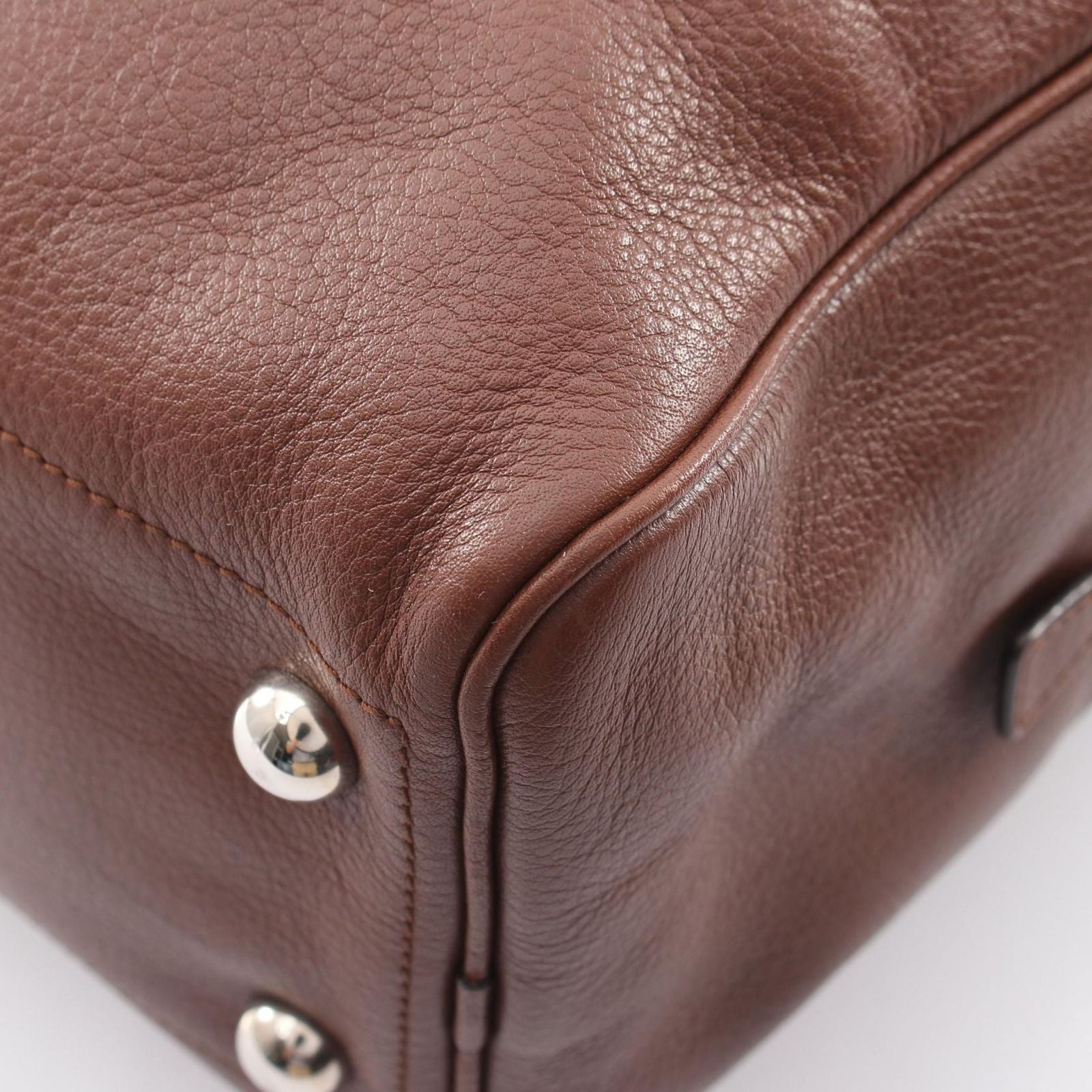 Loewe Tote Heritage Brown Leather Mini Boston — view 5