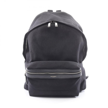 Saint Laurent Paris Backpack Black Canvas Leather