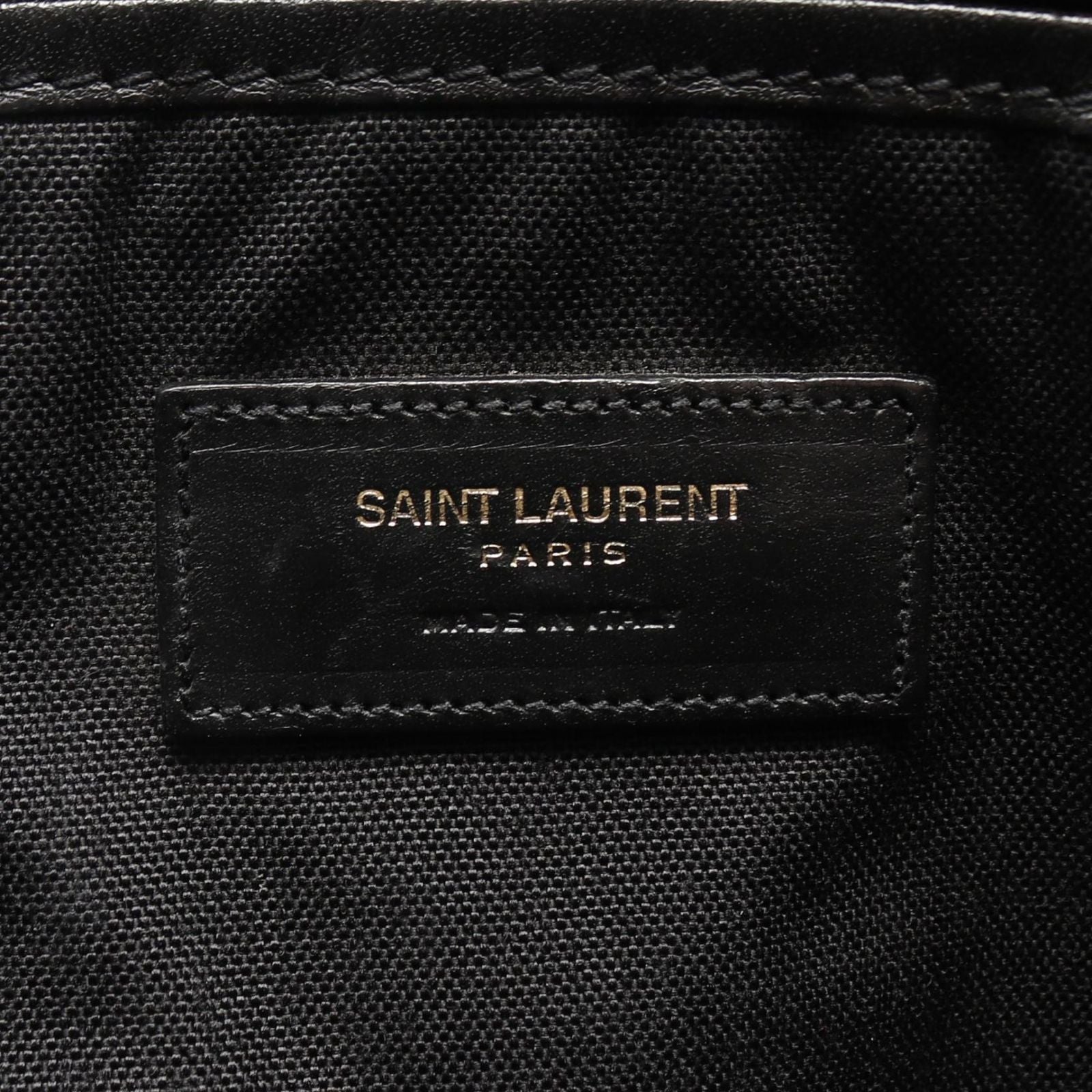 Saint Laurent Paris Backpack Black Canvas Leather — view 4