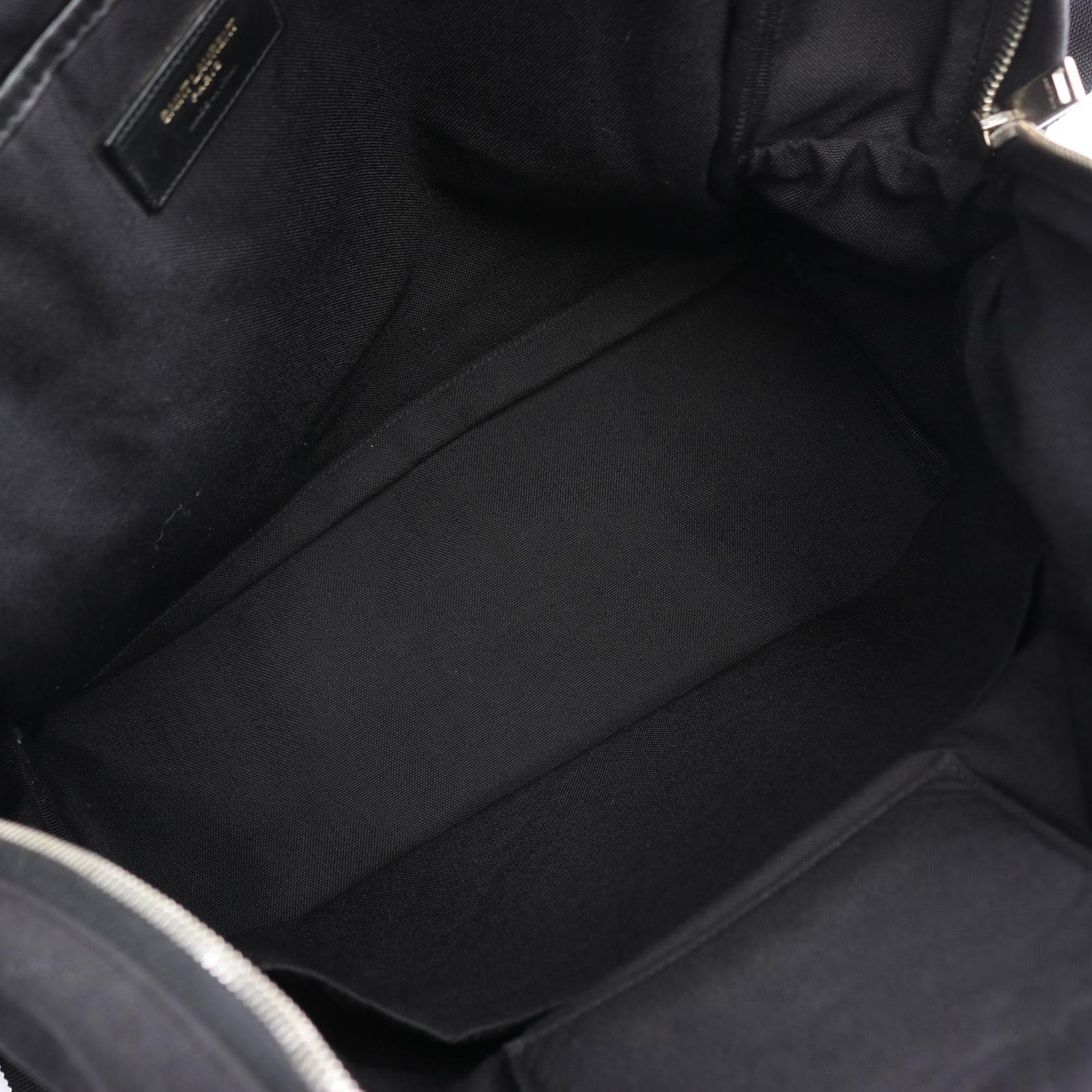 Saint Laurent Paris Backpack Black Canvas Leather — view 3