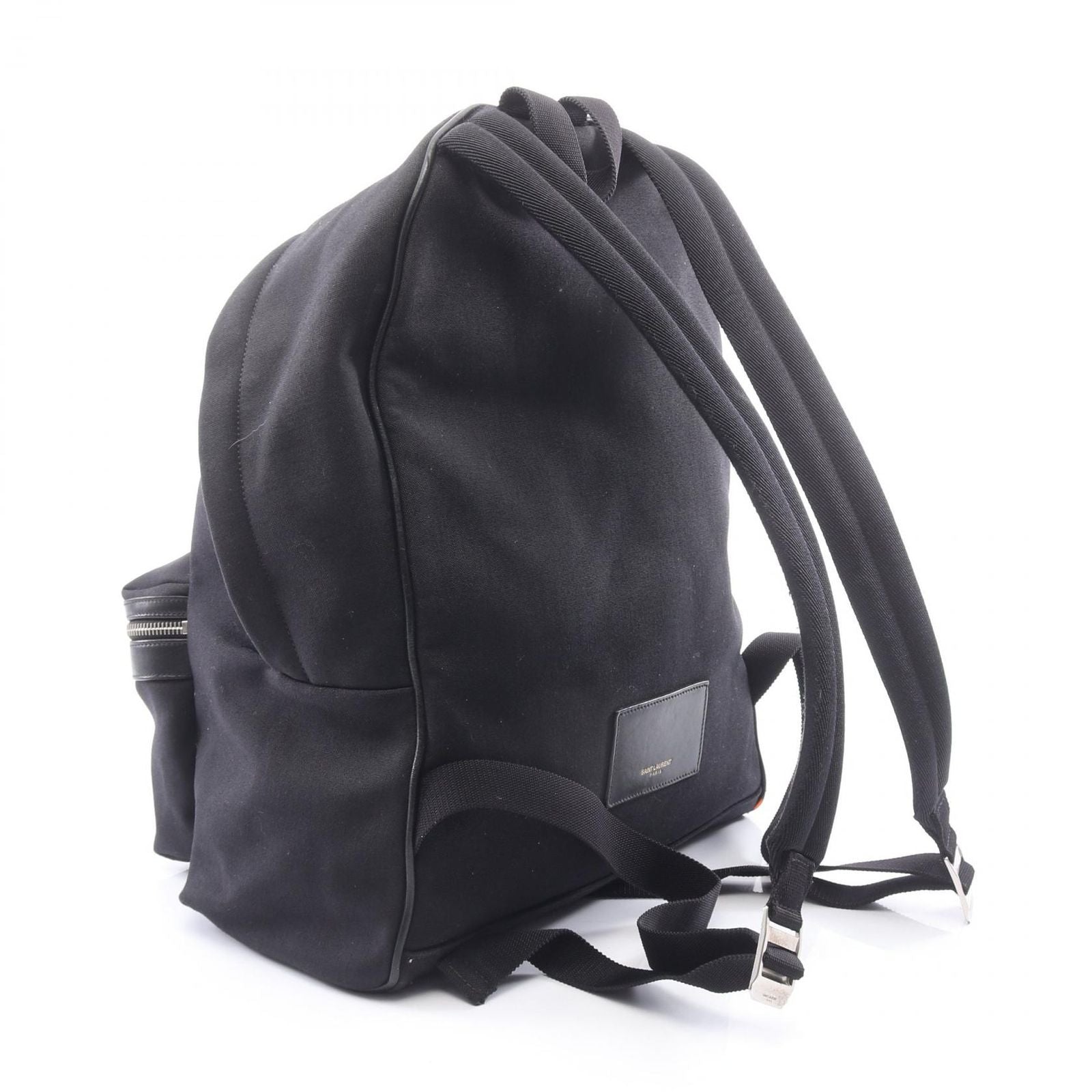 Saint Laurent Paris Backpack Black Canvas Leather — view 2