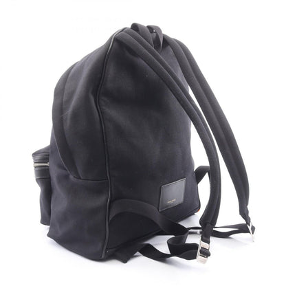 Saint Laurent Paris Backpack Black Canvas Leather — view 2