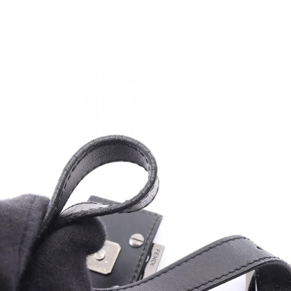 Fendi Handbag Zucchino Dark Brown Canvas Leather Tote — view 8