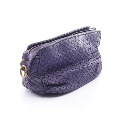 Bottega Veneta Shoulder Bag Intrecciato Purple Leather — view 2