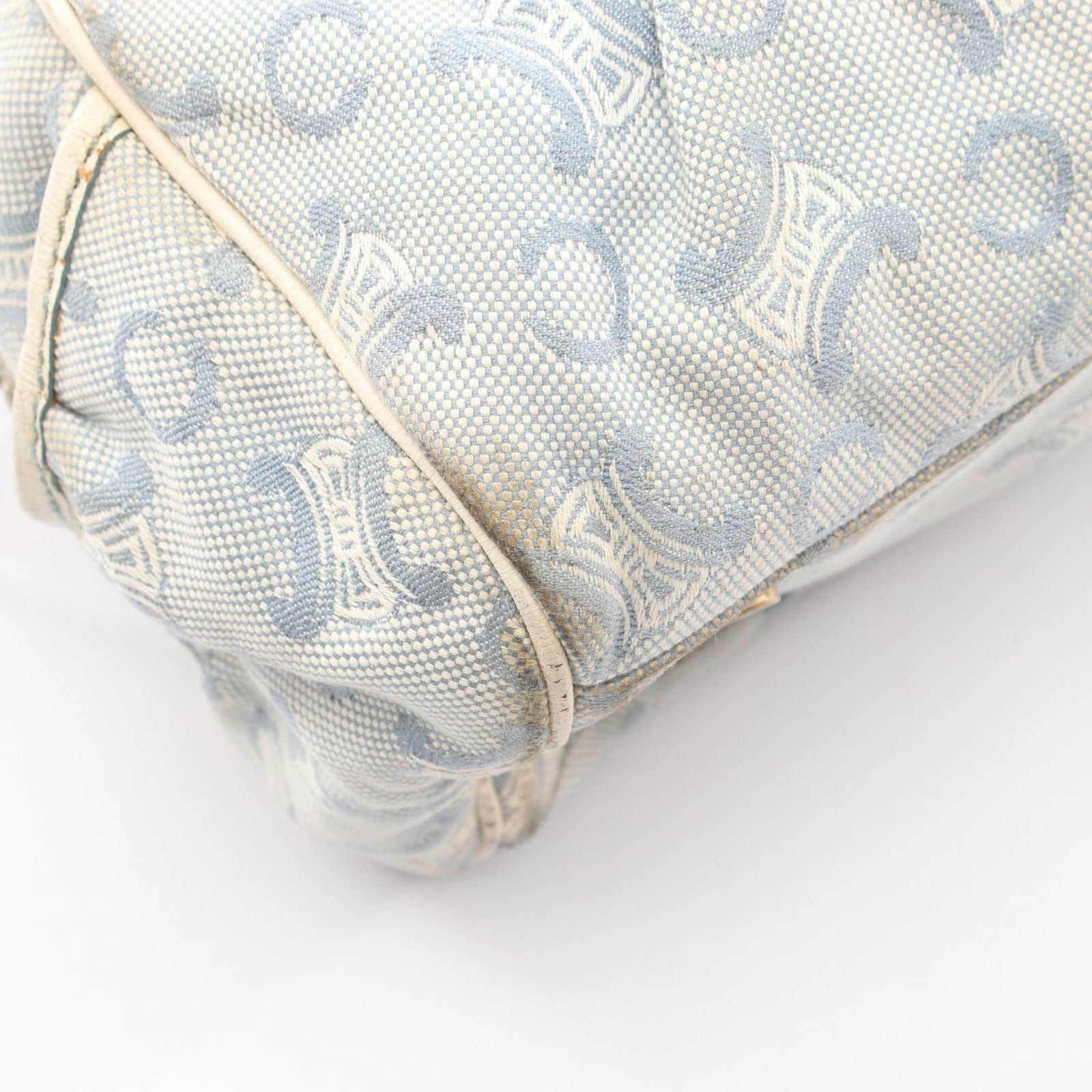 Celine Handbag C Macadam Light Blue Canvas Leather — view 6