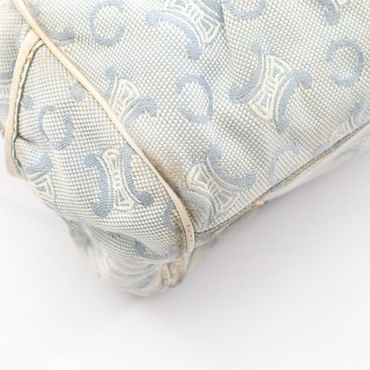 Celine Handbag C Macadam Light Blue Canvas Leather — view 6