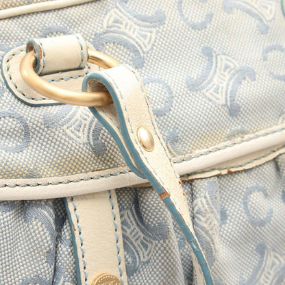 Celine Handbag C Macadam Light Blue Canvas Leather — view 8
