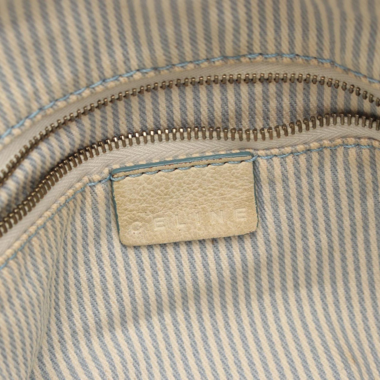 Celine Handbag C Macadam Light Blue Canvas Leather — view 4