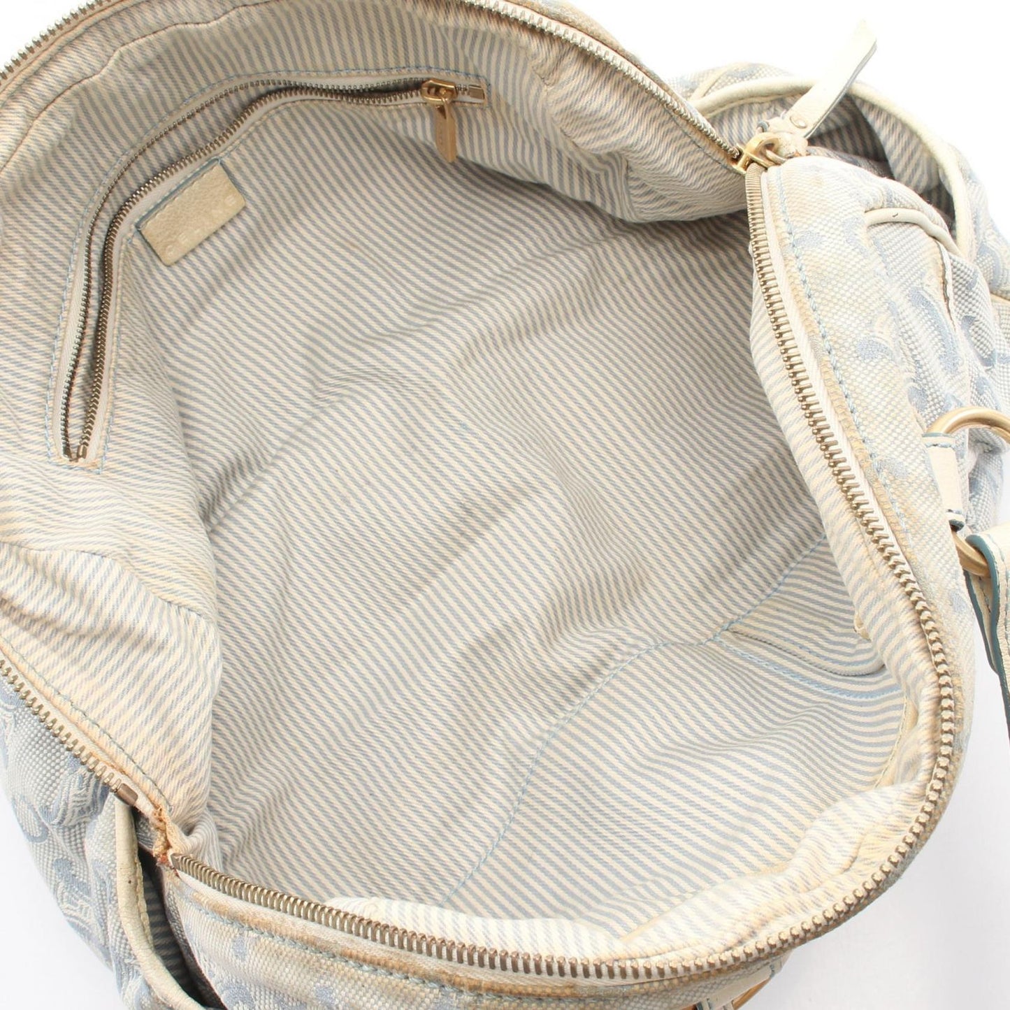 Celine Handbag C Macadam Light Blue Canvas Leather — view 3