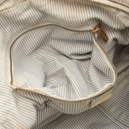 Celine Handbag C Macadam Light Blue Canvas Leather — view 9