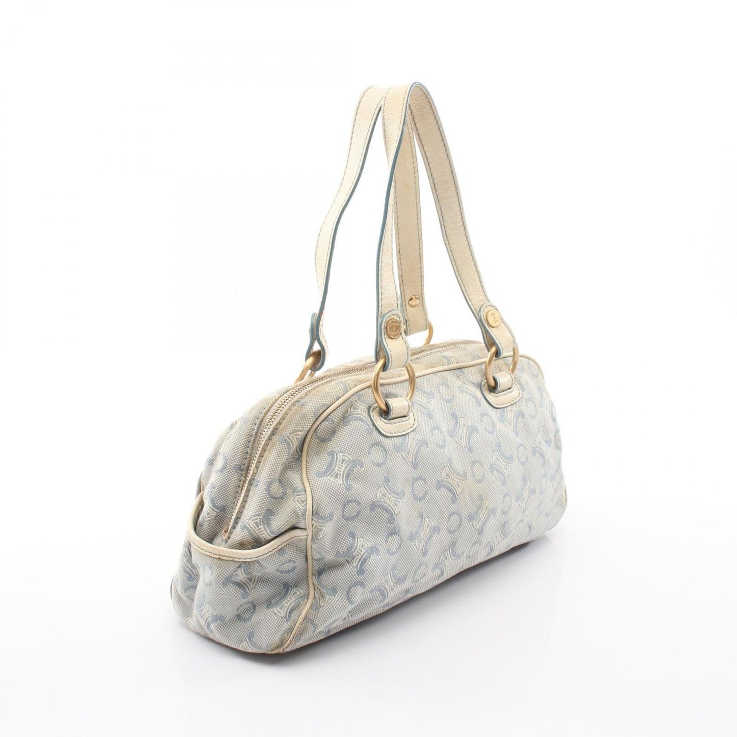 Celine Handbag C Macadam Light Blue Canvas Leather — view 2