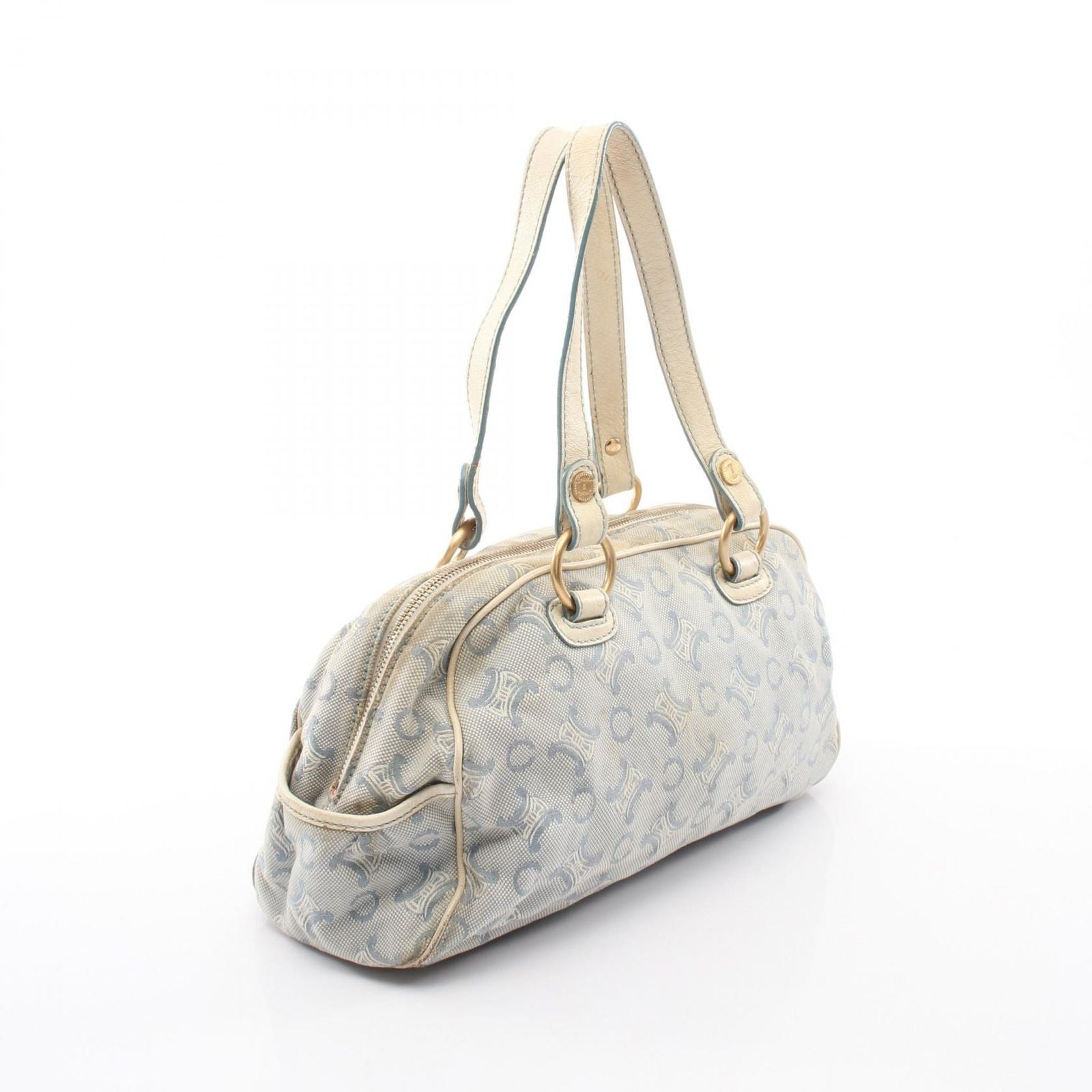 Celine Handbag C Macadam Light Blue Canvas Leather — view 2