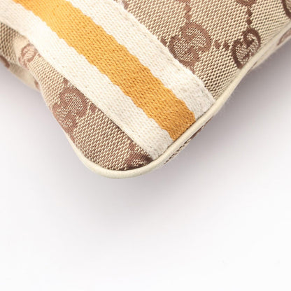 Gucci Shoulder Bag GG Canvas Beige Brown Ivory Shari Line — view 5