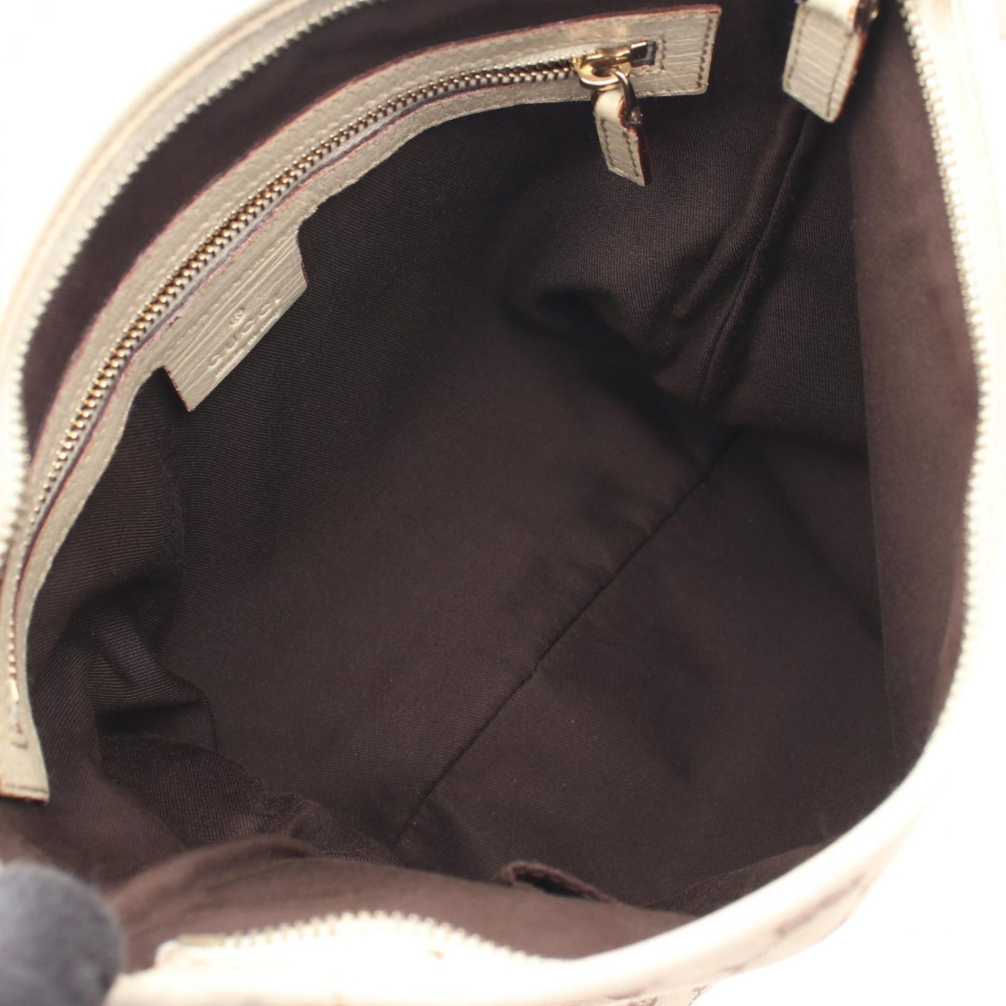 Gucci Shoulder Bag GG Canvas Beige Brown Ivory Shari Line — view 3