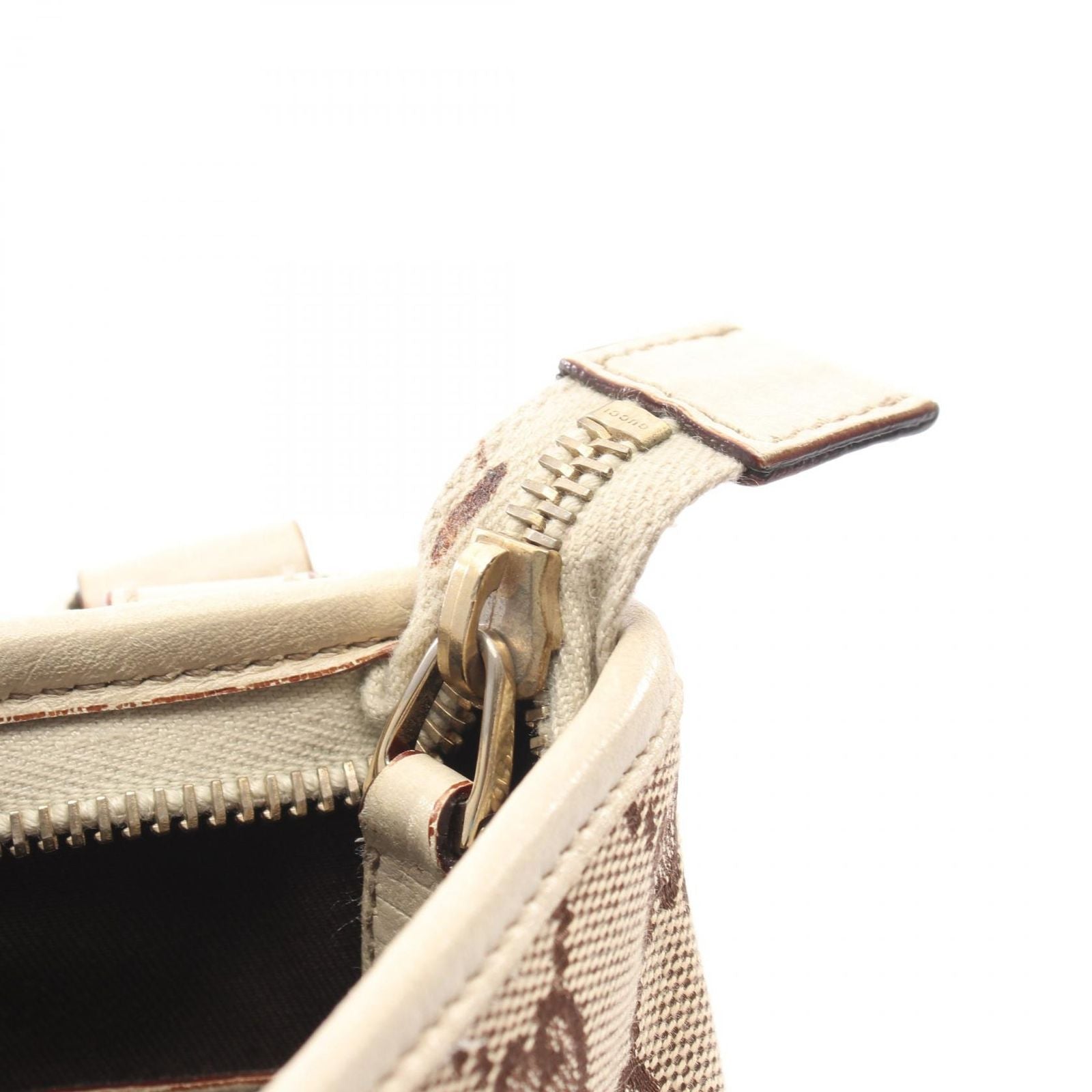 Gucci Shoulder Bag GG Canvas Beige Brown Ivory Shari Line — view 8