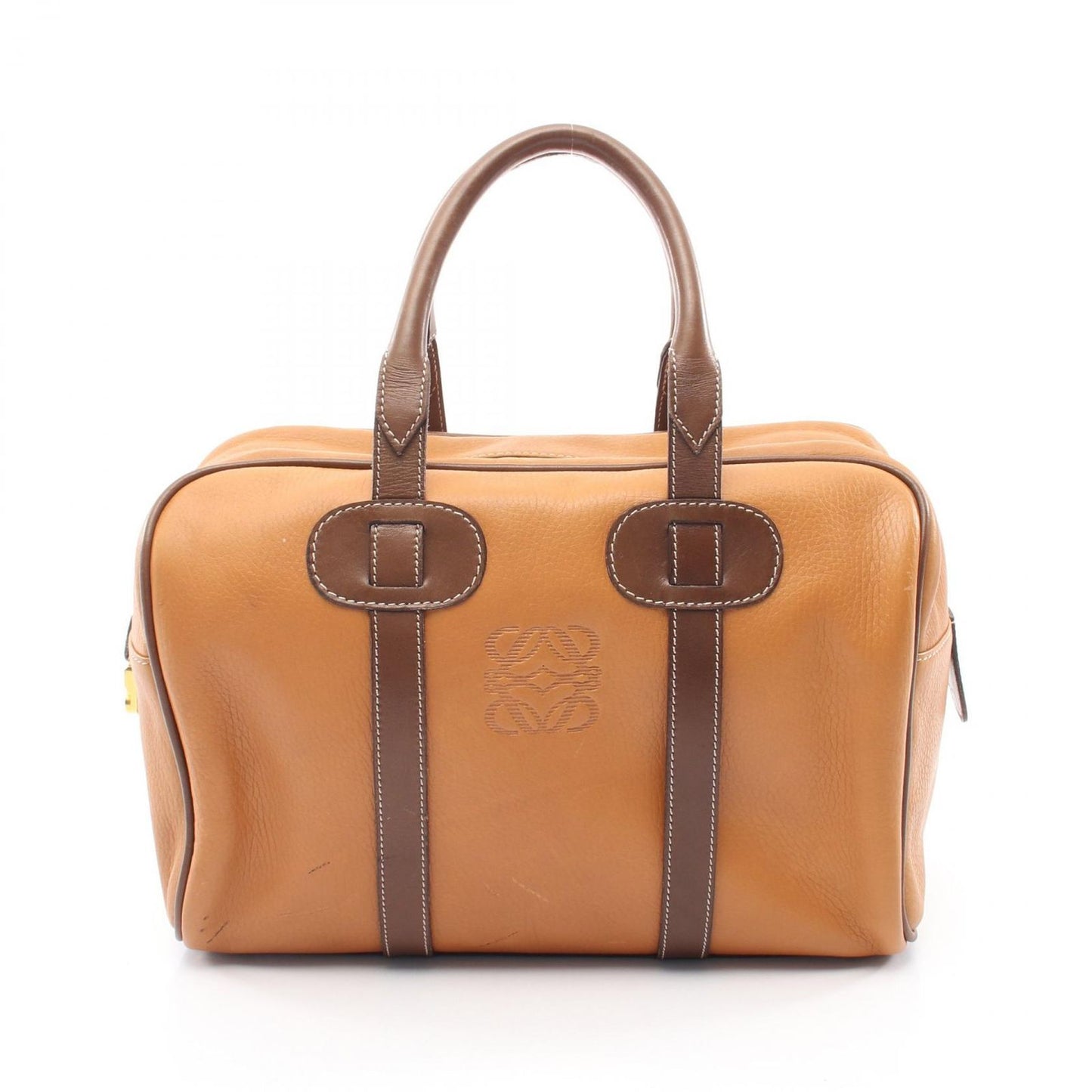 Loewe Tote Anagram Brown Dark Leather Boston