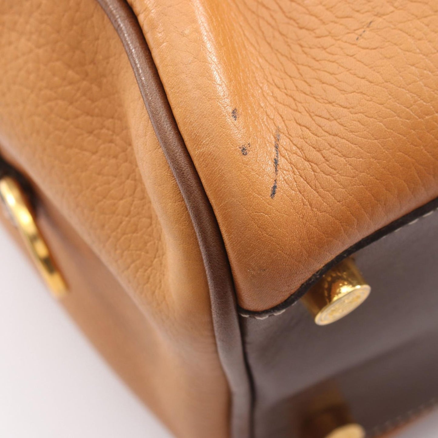 Loewe Tote Anagram Brown Dark Leather Boston — view 7